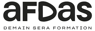 Logo AFDAS avec slogan "Demain sera formation".
